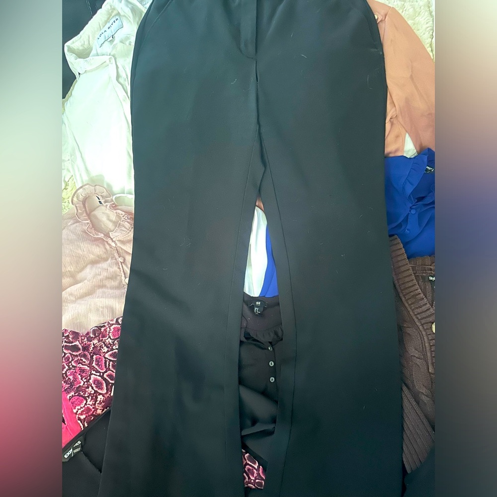 New York and company black flair slacks
